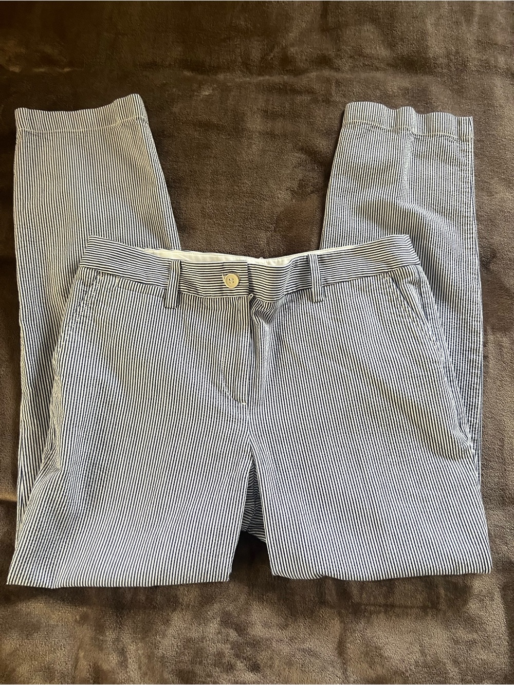 Talbots Blue and White Striped Chinos